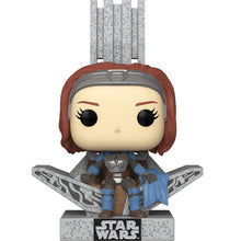 Load image into Gallery viewer, Star Wars: The Mandalorian Bo-Katan Kryze on the Throne Deluxe Funko Pop! Vinyl Figure #669