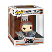 Load image into Gallery viewer, Star Wars: The Mandalorian Bo-Katan Kryze on the Throne Deluxe Funko Pop! Vinyl Figure #669