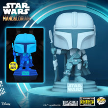 Load image into Gallery viewer, Star Wars: The Mandalorian Hologram Glow-in-the-Dark Pop! Vinyl Figure - Entertainment Earth Exclusive