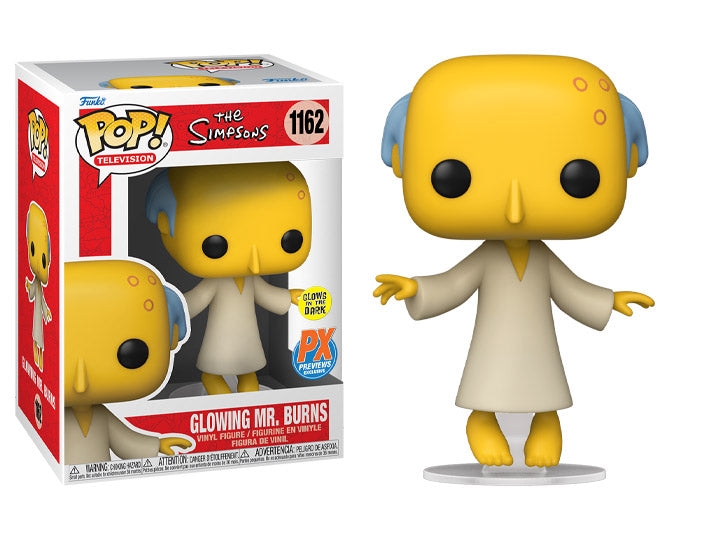 The Simpsons- Mr. Burns (Glowing) PX Previews Exclusive Pop! Vinyl Figure