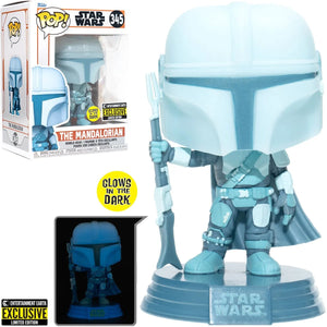 Star Wars: The Mandalorian Hologram Glow-in-the-Dark Pop! Vinyl Figure - Entertainment Earth Exclusive