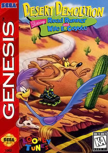 Desert Demolition Starring Road Runner and Wile E. Coyote - Sega Genesis